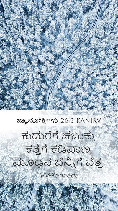 ಜ್ಞಾನೋಕ್ತಿಗಳು 26:3 KANIRV Bible Verse Image