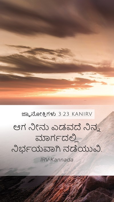 ಜ್ಞಾನೋಕ್ತಿಗಳು 3:23 KANIRV Bible Verse Image