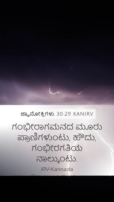 ಜ್ಞಾನೋಕ್ತಿಗಳು 30:29 KANIRV Bible Verse Image