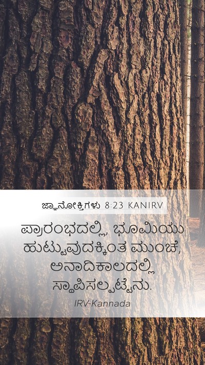 ಜ್ಞಾನೋಕ್ತಿಗಳು 8:23 KANIRV Bible Verse Image