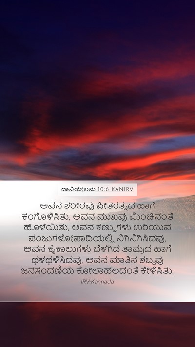 ದಾನಿಯೇಲನು 10:6 KANIRV Bible Verse Image