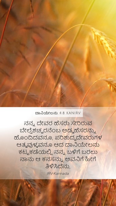 ದಾನಿಯೇಲನು 4:8 KANIRV Bible Verse Image
