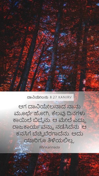 ದಾನಿಯೇಲನು 8:27 KANIRV Bible Verse Image