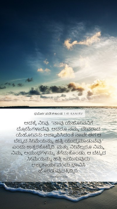 ಧರ್ಮೋಪದೇಶಕಾಂಡ 1:41 KANIRV Bible Verse Image
