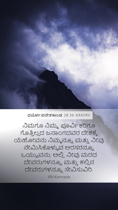 ಧರ್ಮೋಪದೇಶಕಾಂಡ 28:36 KANIRV Bible Verse Image