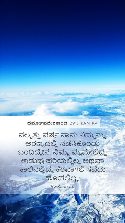 ಧರ್ಮೋಪದೇಶಕಾಂಡ 29:5 KANIRV Bible Verse Image