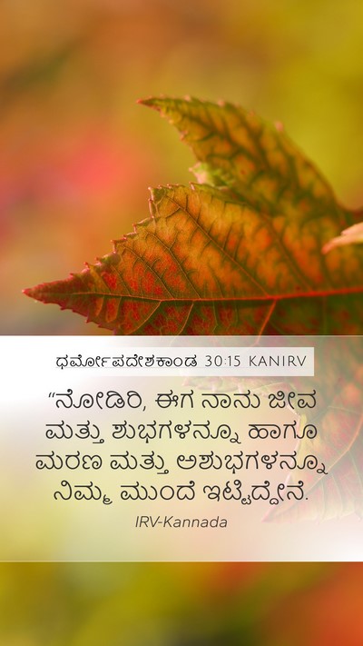 ಧರ್ಮೋಪದೇಶಕಾಂಡ 30:15 KANIRV Bible Verse Image