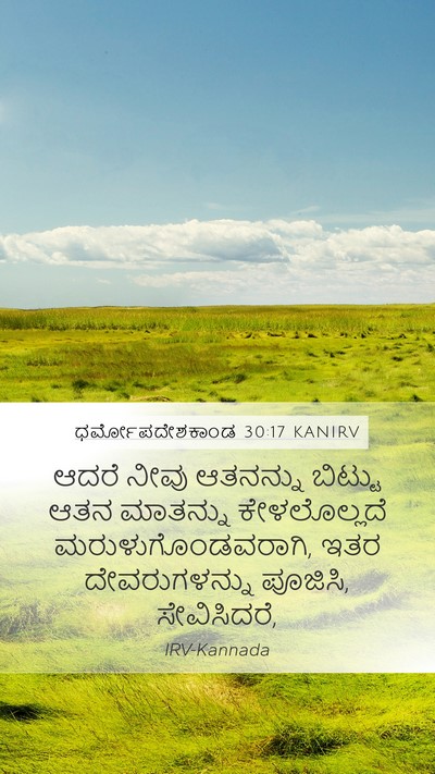 ಧರ್ಮೋಪದೇಶಕಾಂಡ 30:17 KANIRV Bible Verse Image