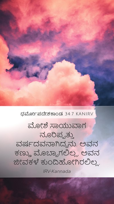 ಧರ್ಮೋಪದೇಶಕಾಂಡ 34:7 KANIRV Bible Verse Image