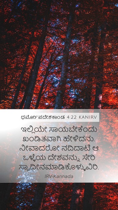 ಧರ್ಮೋಪದೇಶಕಾಂಡ 4:22 KANIRV Mobile Phone Wallpaper - ಇಲ್ಲಿಯೇ - Mobile Bible Verse Wallpaper