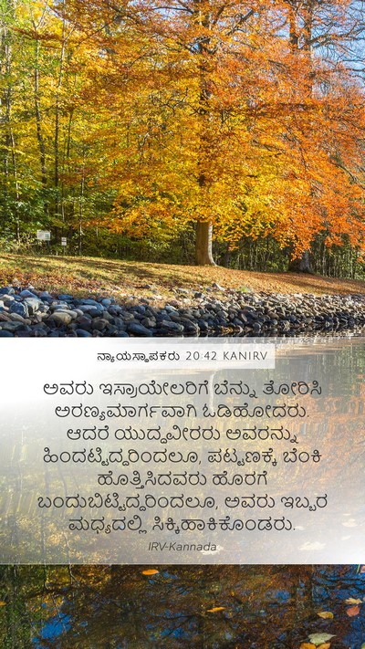 ನ್ಯಾಯಸ್ಥಾಪಕರು 20:42 KANIRV Mobile Phone Wallpaper - ಅವರು ಇಸ್ರಾಯೇಲರಿಗೆ - Mobile Bible Verse Wallpaper