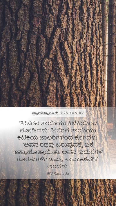 ನ್ಯಾಯಸ್ಥಾಪಕರು 5:28 KANIRV Bible Verse Image