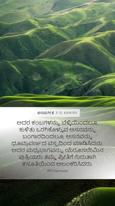 ಪರಮಗೀತೆ 3:10 KANIRV Bible Verse Image