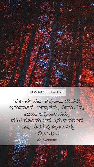 ಪ್ರಕಟಣೆ 11:17 KANIRV Bible Verse Image