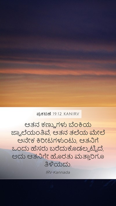 ಪ್ರಕಟಣೆ 19:12 KANIRV Bible Verse Image