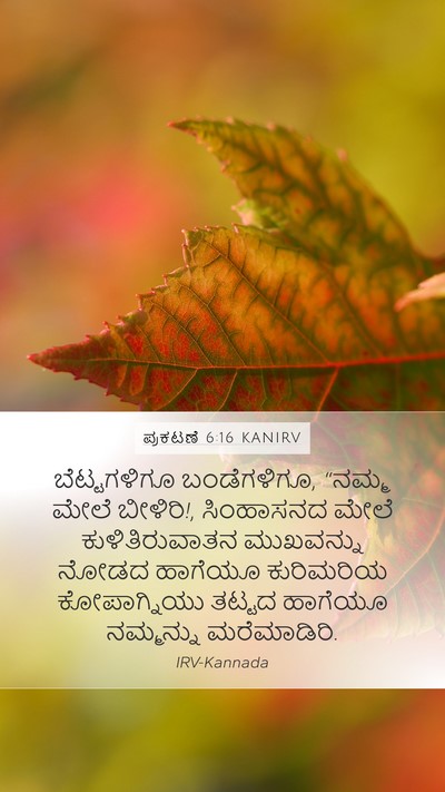 ಪ್ರಕಟಣೆ 6:16 KANIRV Bible Verse Image
