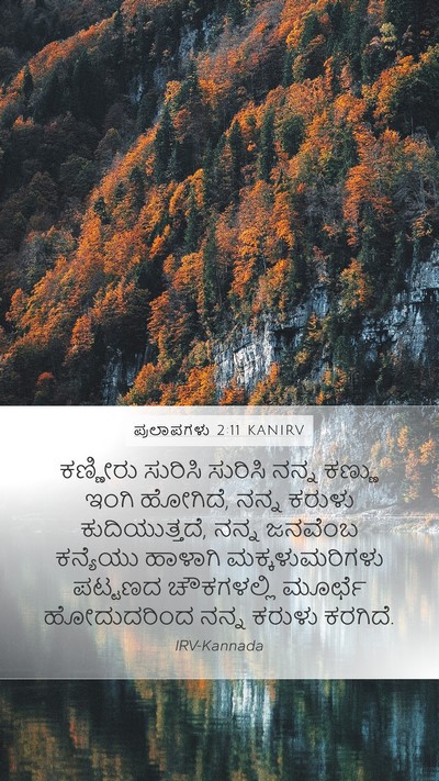 ಪ್ರಲಾಪಗಳು 2:11 KANIRV Bible Verse Image