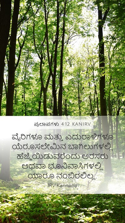 ಪ್ರಲಾಪಗಳು 4:12 KANIRV Bible Verse Image