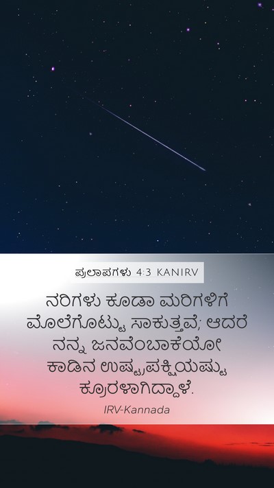 ಪ್ರಲಾಪಗಳು 4:3 KANIRV Bible Verse Image