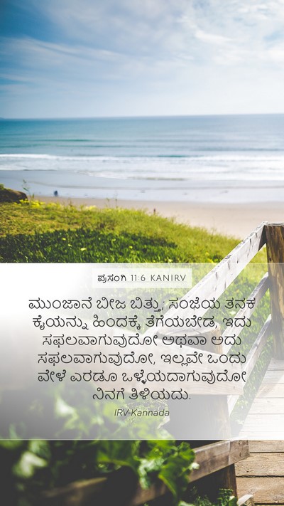 ಪ್ರಸಂಗಿ 11:6 KANIRV Bible Verse Image