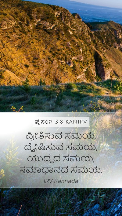 ಪ್ರಸಂಗಿ 3:8 KANIRV Bible Verse Image