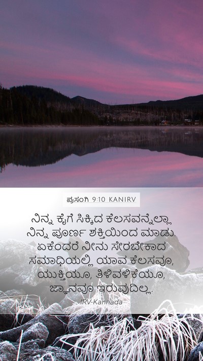 ಪ್ರಸಂಗಿ 9:10 KANIRV Bible Verse Image