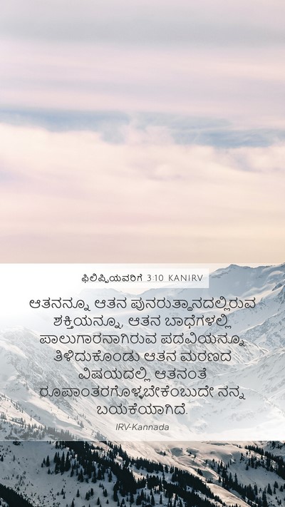 ಫಿಲಿಪ್ಪಿಯವರಿಗೆ 3:10 KANIRV Bible Verse Image
