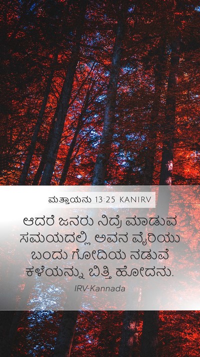 ಮತ್ತಾಯನು 13:25 KANIRV Bible Verse Image