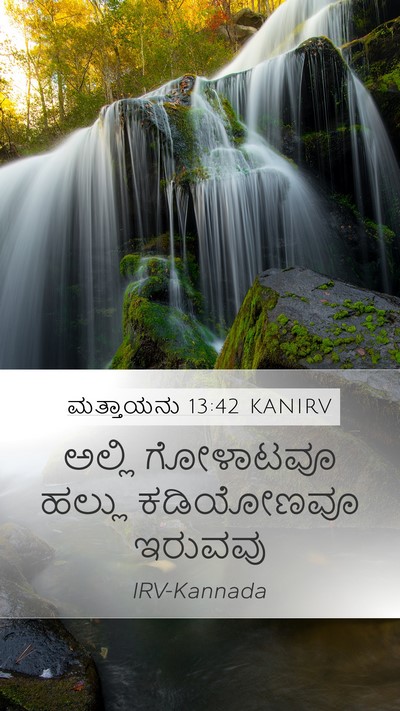 ಮತ್ತಾಯನು 13:42 KANIRV Bible Verse Image