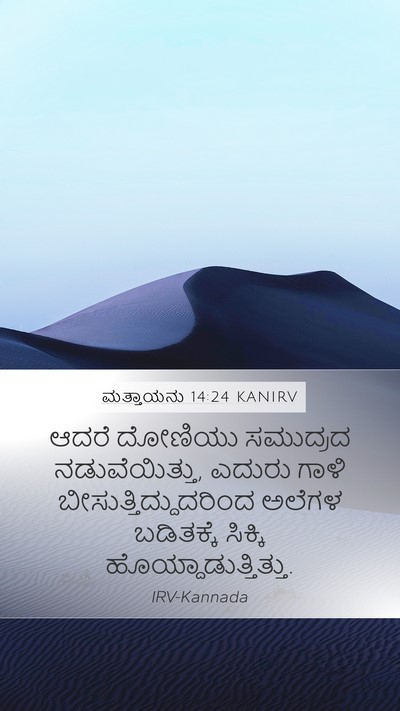 ಮತ್ತಾಯನು 14:24 KANIRV Bible Verse Image