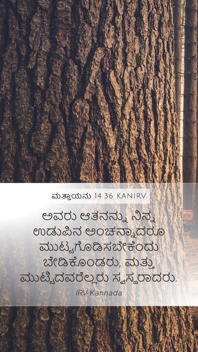 ಮತ್ತಾಯನು 14:36 KANIRV Bible Verse Image