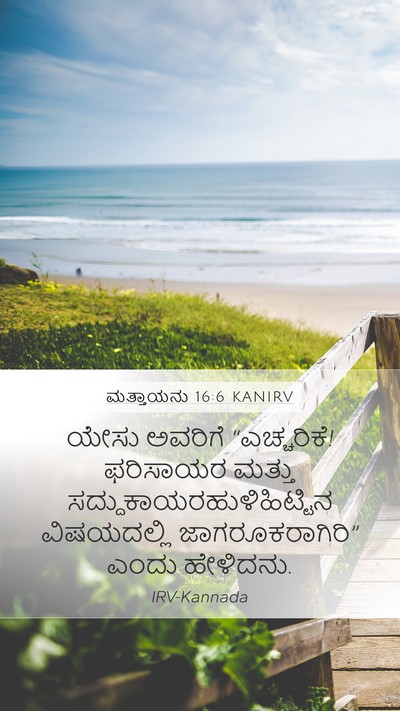 ಮತ್ತಾಯನು 16:6 KANIRV Bible Verse Image