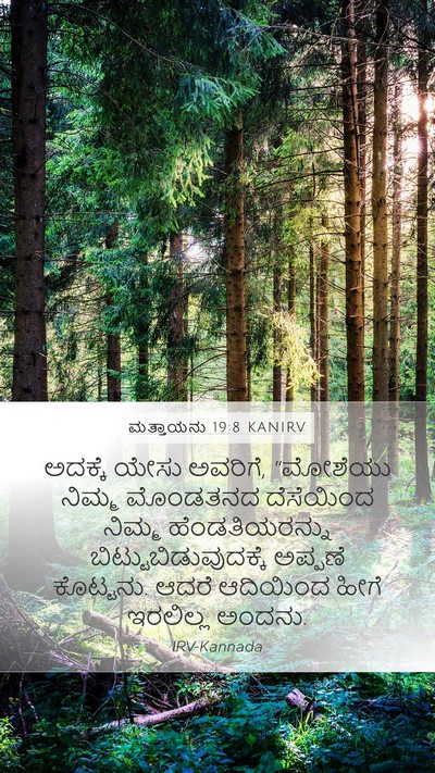 ಮತ್ತಾಯನು 19:8 KANIRV Bible Verse Image