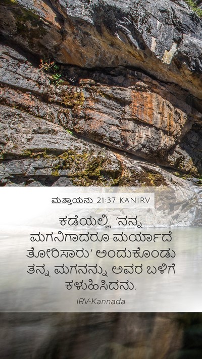 ಮತ್ತಾಯನು 21:37 KANIRV Bible Verse Image