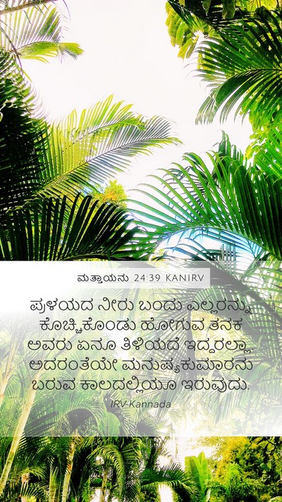 ಮತ್ತಾಯನು 24:39 KANIRV Bible Verse Image