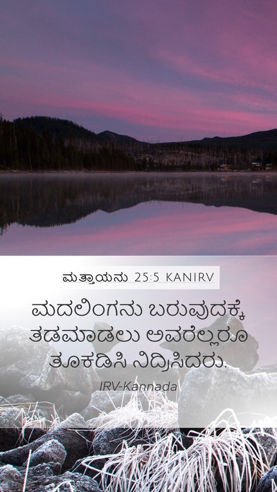 ಮತ್ತಾಯನು 25:5 KANIRV Bible Verse Image