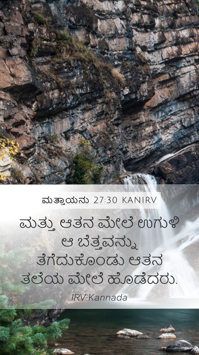 ಮತ್ತಾಯನು 27:30 KANIRV Bible Verse Image