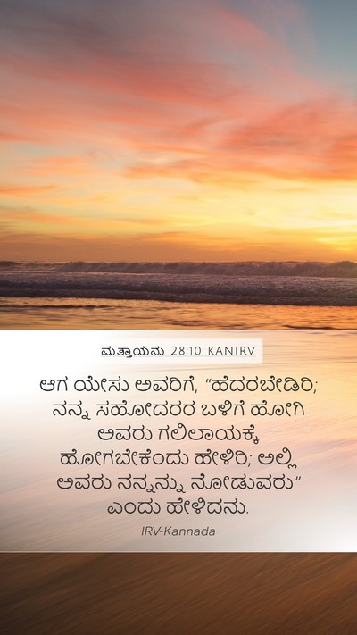 ಮತ್ತಾಯನು 28:10 KANIRV Bible Verse Image