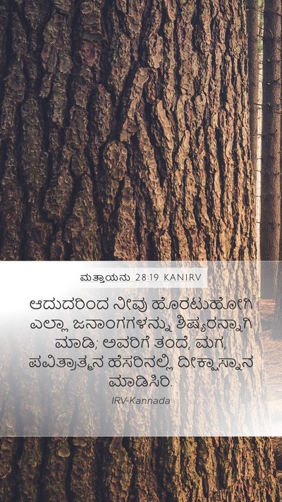 ಮತ್ತಾಯನು 28:19 KANIRV Bible Verse Image