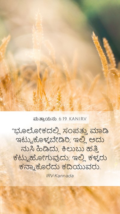 ಮತ್ತಾಯನು 6:19 KANIRV Bible Verse Image