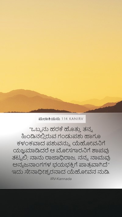 ಮಲಾಕಿಯನು 1:14 KANIRV Bible Verse Image