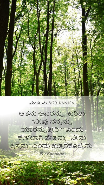 ಮಾರ್ಕನು 8:29 KANIRV Bible Verse Image