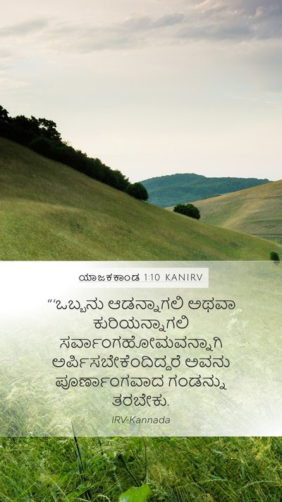 ಯಾಜಕಕಾಂಡ 1:10 KANIRV Bible Verse Image