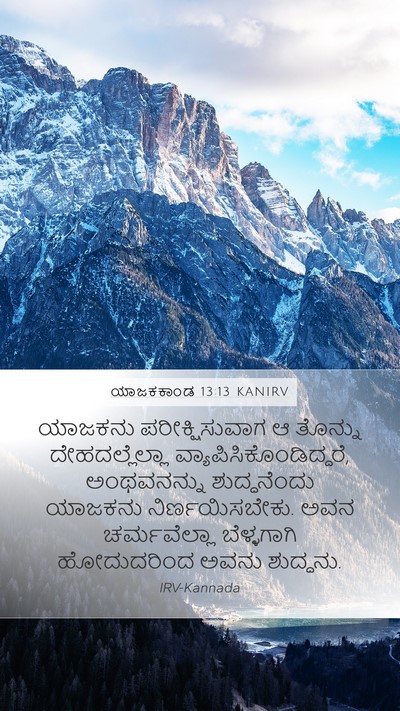 ಯಾಜಕಕಾಂಡ 13:13 KANIRV Mobile Phone Wallpaper - ಯಾಜಕನು - Mobile Bible Verse Wallpaper