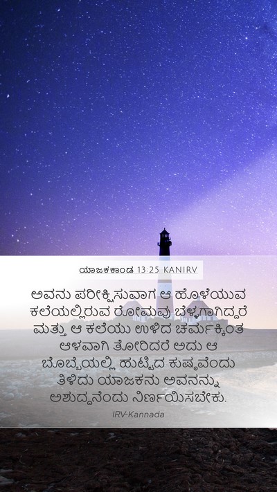 ಯಾಜಕಕಾಂಡ 13:25 KANIRV Mobile Phone Wallpaper - ಅವನು ಪರೀಕ್ಷಿಸುವಾಗ - Mobile Bible Verse Wallpaper