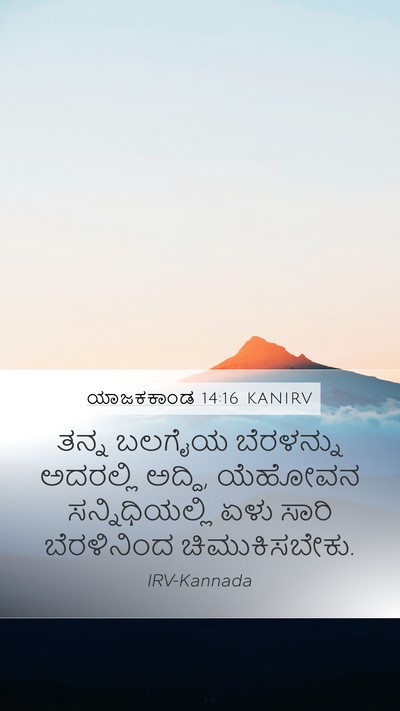 ಯಾಜಕಕಾಂಡ 14:16 KANIRV Mobile Phone Wallpaper - ತನ್ನ ಬಲಗೈಯ - Mobile Bible Verse Wallpaper