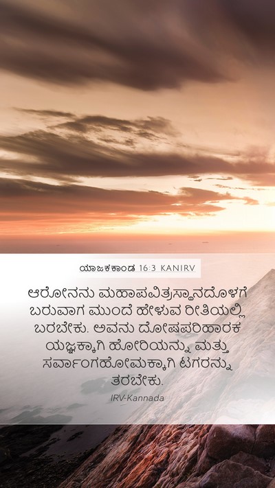 ಯಾಜಕಕಾಂಡ 16:3 KANIRV Bible Verse Image