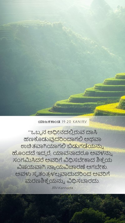 ಯಾಜಕಕಾಂಡ 19:20 KANIRV Bible Verse Image