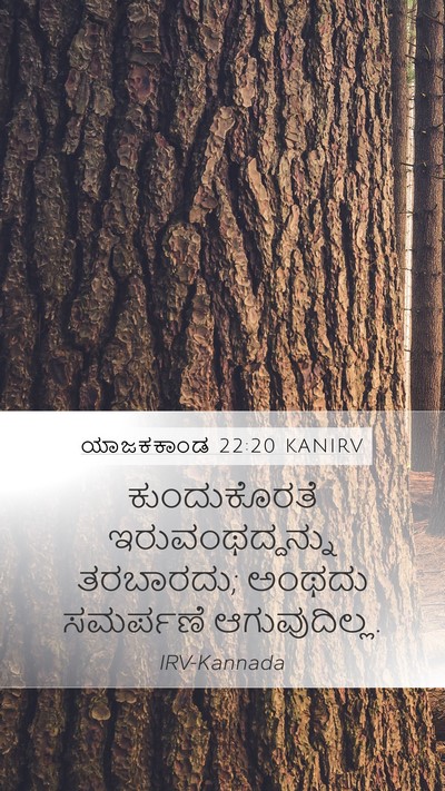 ಯಾಜಕಕಾಂಡ 22:20 KANIRV Bible Verse Image