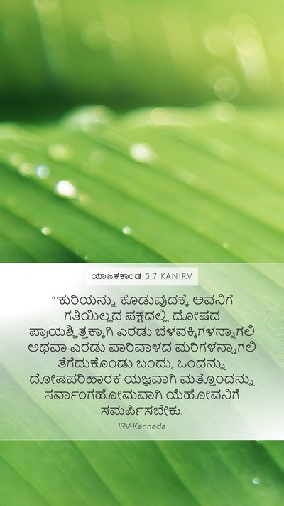 ಯಾಜಕಕಾಂಡ 5:7 KANIRV Bible Verse Image